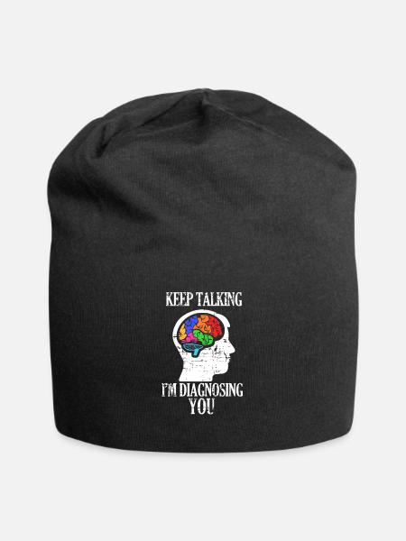 Psychologie Gespräche - Jersey-Beanie - Schwarz