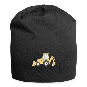 Großer Bagger - Jersey-Beanie - Schwarz - Vorne