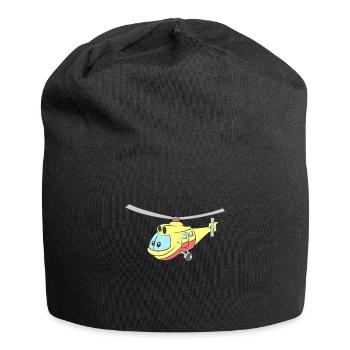 Hubschrauber mit Gesicht - Jersey-Beanie - Schwarz - Vorne