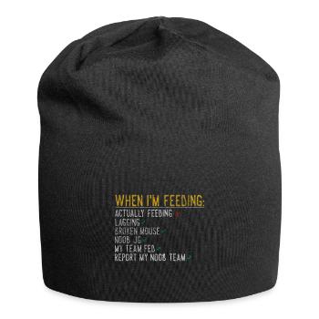 Noob Lol Füttern Geschenk - Jersey-Beanie - Schwarz - Vorne