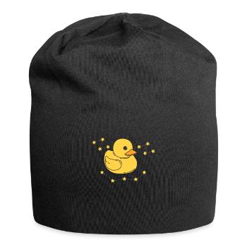 Canard de bain Canard en caoutchouc - Bonnet en jersey - noir - Devant