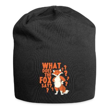 Que dit le renard? - Bonnet en jersey - noir - Devant
