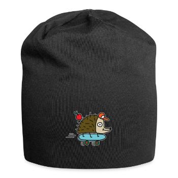 Skateboard Igel Skateboarding Freestyle Hobby Kind - Jersey-Beanie - Schwarz - Vorne