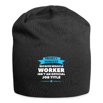 Cadeau de t-shirt Work Miracle Project Manager - Bonnet en jersey - noir - Devant