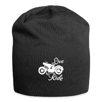 Live to ride - bikelife - Motorradfahrer - Jersey-Beanie - Schwarz - Vorne