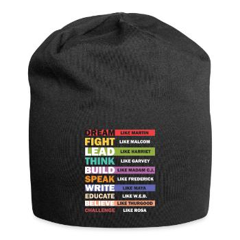 Black Lives Matter - Black Leaders Text Design - Jersey-Beanie - Schwarz - Vorne