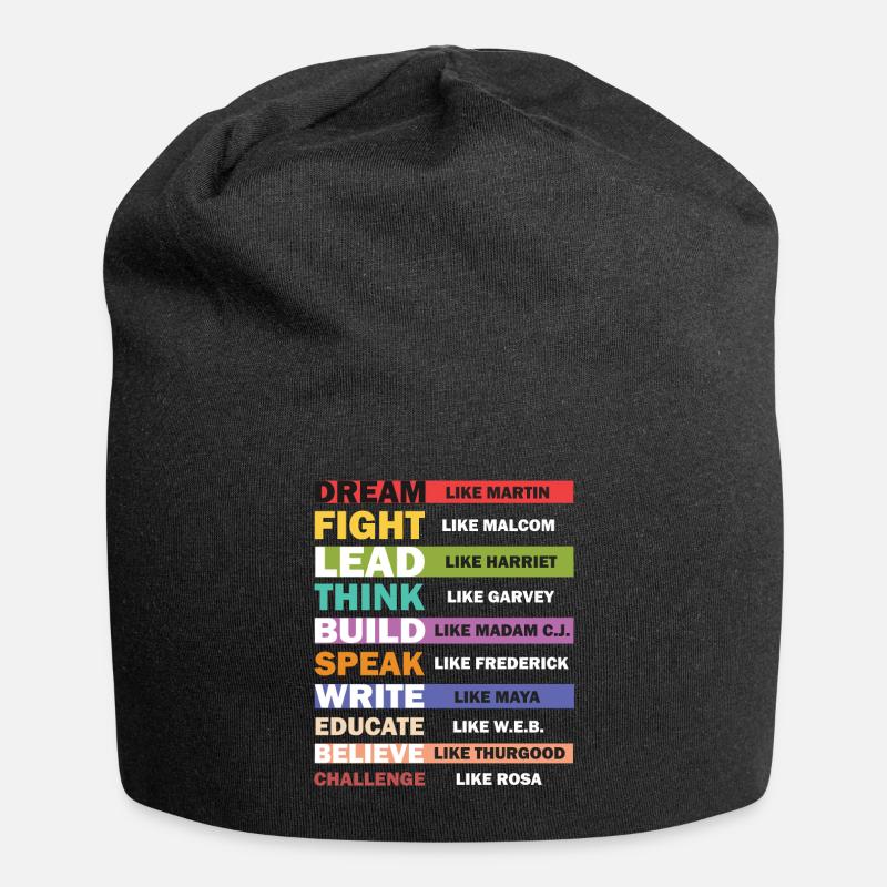 Black Lives Matter - Conception de texte Black Leaders - Bonnet en jersey - noir