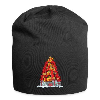 Pompier pompier cadeau de noël - Bonnet en jersey - noir - Devant