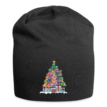 Poisson pêcheur pêchant pour le cadeau de Noël - Bonnet en jersey - noir - Devant