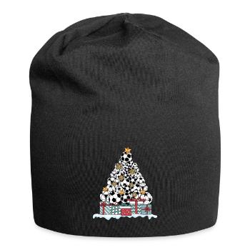 Fussball Fussballspieler Weihnachten Geschenk - Jersey-Beanie - Schwarz - Vorne