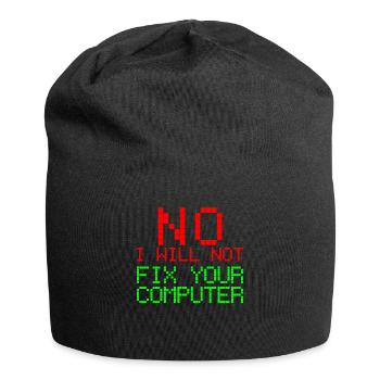 Informatik Software Engineer Programmer Code - Jersey-Beanie - Schwarz - Vorne