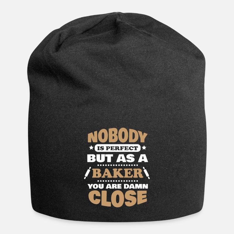 Bäcker - Jersey-Beanie - Schwarz