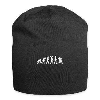 Cello musical instrument evolution - Jersey Beanie - charcoal grey - Front