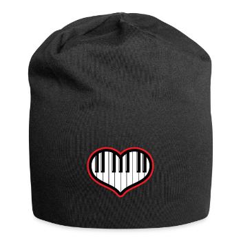 Piano Geschenk Klavier und Flügel - Jersey-Beanie - Schwarz - Vorne