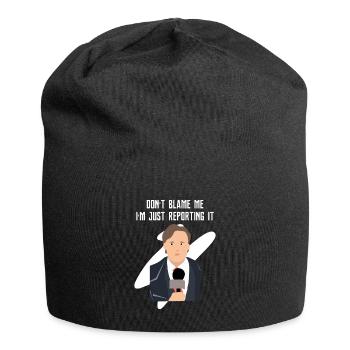 Presse Reporter Journalist Pressefreiheit Medien - Jersey-Beanie - Schwarz - Vorne