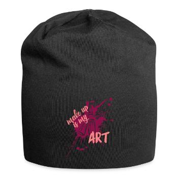 Make-up Artist Visagist Schminken Beauty Geschenk - Jersey-Beanie - Schwarz - Vorne