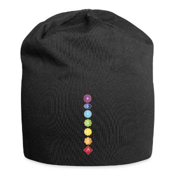 Tee-shirt chakras couleurs et signes spirituels - Bonnet en jersey - noir - Devant