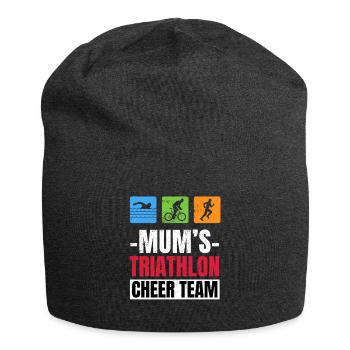 Mums Triathlon Supporters Family Cheer - Jersey Beanie - charcoal grey - Front
