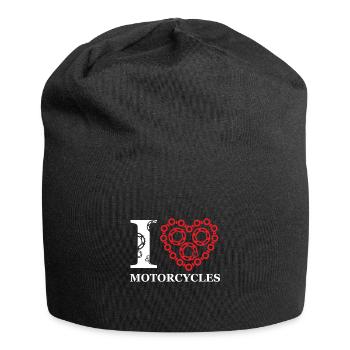 I love motorcycles chain sprocket gasoline gift - Jersey Beanie - black - Front