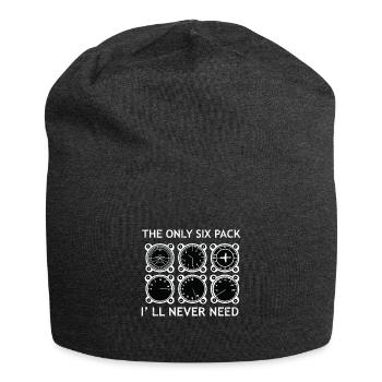 Pilot Flugzeug Segelflieger Instrumente Geschenk - Jersey-Beanie - Anthrazit - Vorne