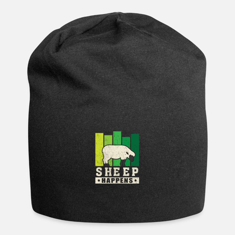 Schäfchen Schäfer Schaf - Jersey-Beanie - Schwarz