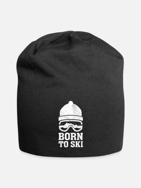 Born to Ski - Jersey-Beanie - Schwarz