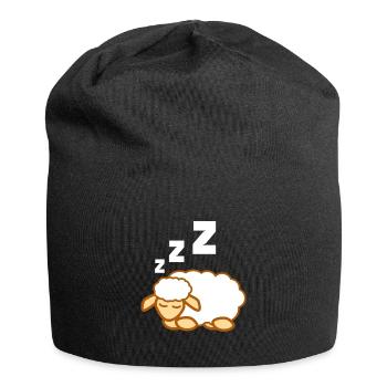 mouton cadeau de laine fourrure - Bonnet en jersey - noir - Devant
