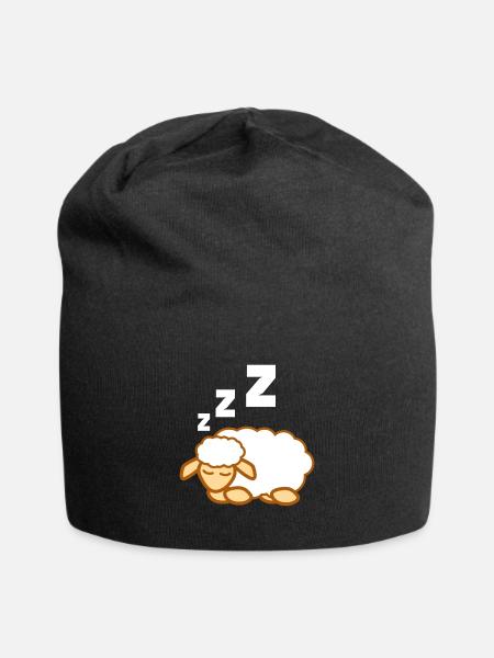 Schaf Geschenk Wolle Fell - Jersey-Beanie - Schwarz