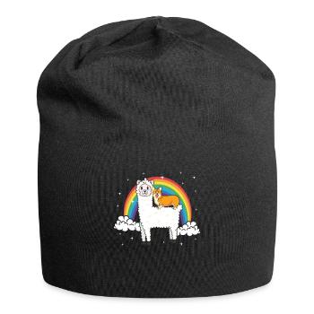 Shiba Inu Chien Alpagas amusant Noël cadeau - Bonnet en jersey - noir - Devant