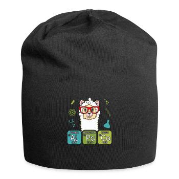 Cadeau de nerd physique physique chimie biologie alpaga - Bonnet en jersey - noir - Devant