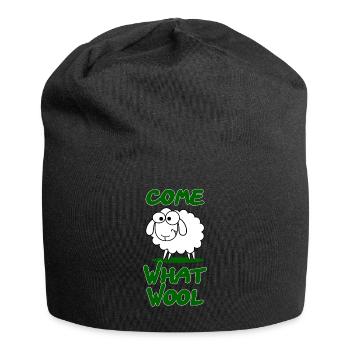 Venez ce cadeau de conception drôle de laine Schaaf - Bonnet en jersey - noir - Devant