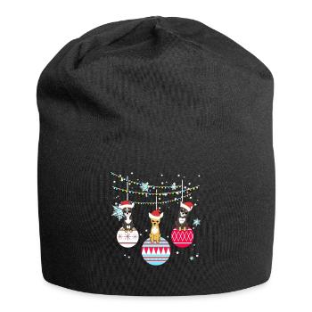 Cadeau de Noël du propriétaire du chien Chihuahua - Bonnet en jersey - noir - Devant