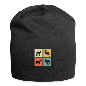 Ziege - Jersey-Beanie - Schwarz - Vorne