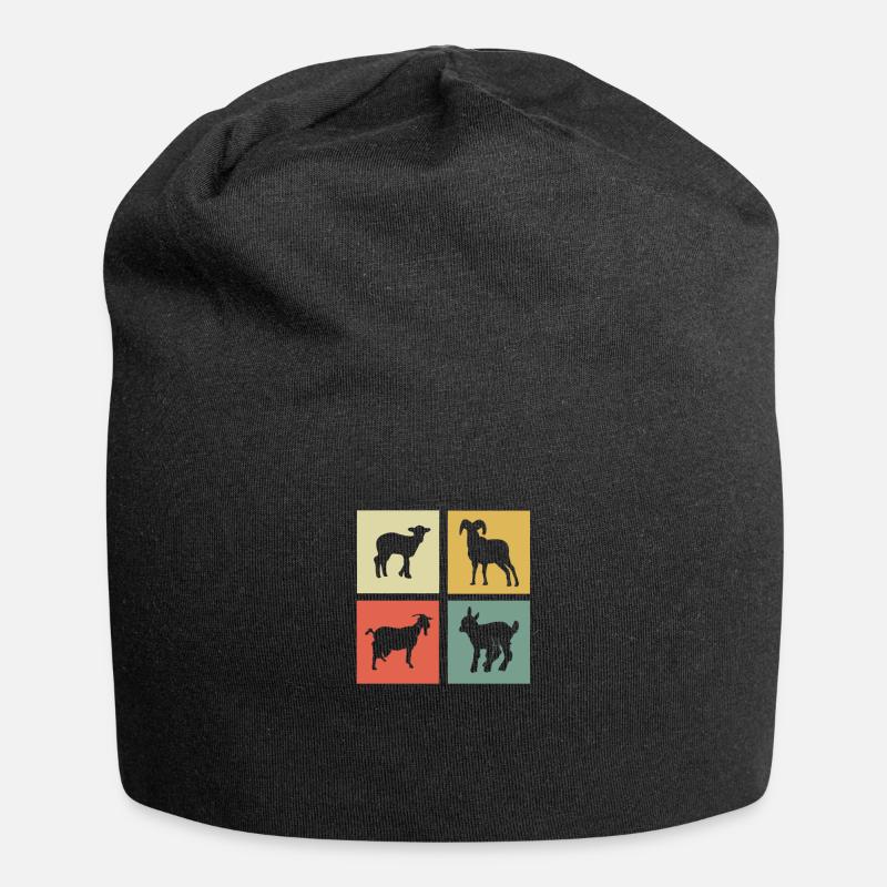 Ziege - Jersey-Beanie - Schwarz