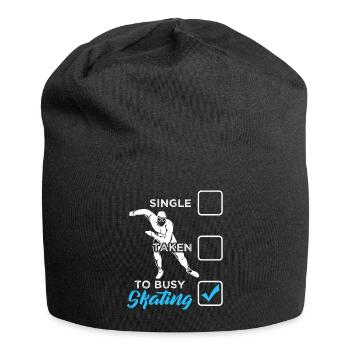 Funny Single Taken I'm Busy Speed Skating - Jersey-Beanie - Schwarz - Vorne