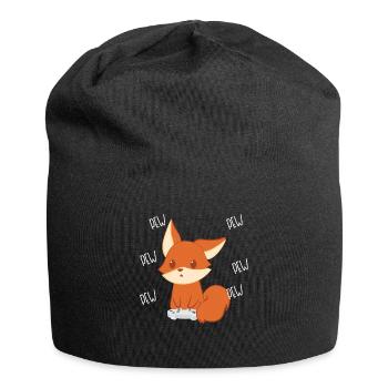 Fuchs – Fuchs T-Shirt – Gamer - Zocker - Jersey-Beanie - Schwarz - Vorne