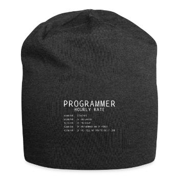 Salaire horaire du programmeur - Bonnet en jersey - charbon - Devant