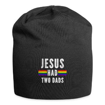 Jésus avait deux pères - Bonnet en jersey - noir - Devant