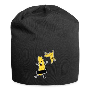 Striptease Banane | Bananen Humor Geschenk Party - Jersey-Beanie - Schwarz - Vorne