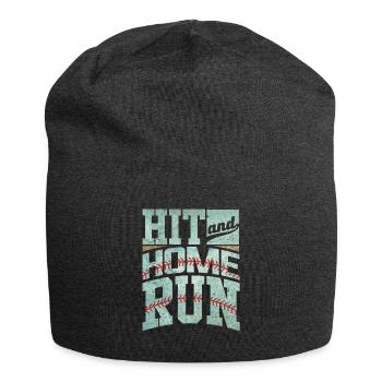 Baseball hit home - Jersey Beanie - charcoal grey - Front