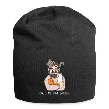 Nenn Mich Katzen Papa Mieze Daddy Kuschel Geschenk - Jersey-Beanie - Schwarz - Vorne