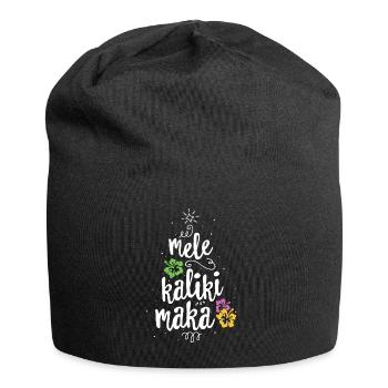 Mele Kalikimaka Christmas Tree TShirt Hawaiian - Jersey Beanie - black - Front