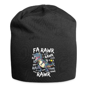Dinosaurier-Weihnachtst-shirt Fa Rawr Jungen-Kinder - Jersey-Beanie - Schwarz - Vorne