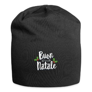 Buon Natale Christmas TShirt Italy Italian Merry - Jersey Beanie - black - Front