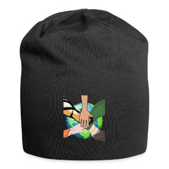 Pattes mains animaux Protection des animaux Protection de la nature Cadeau - Bonnet en jersey - noir - Devant