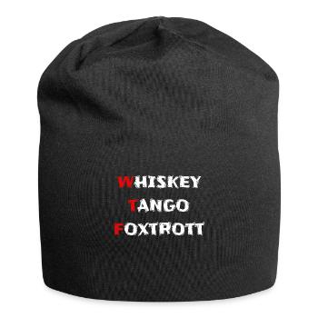 whiskey tango foxtrott wtf - Jersey-Beanie - Schwarz - Vorne