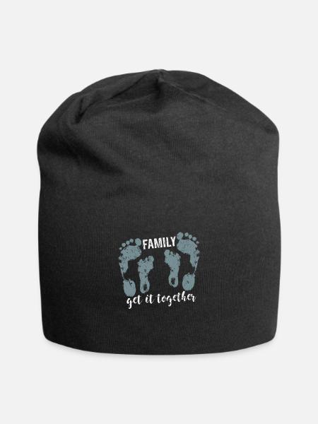 Familie Zusammenhalt - Jersey-Beanie - Schwarz