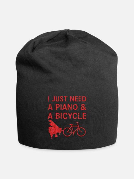 Klavier - Jersey-Beanie - Schwarz