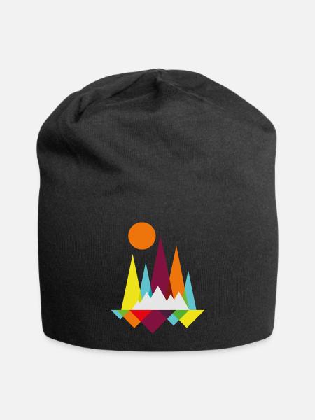 Eisberge - Jersey-Beanie - Schwarz