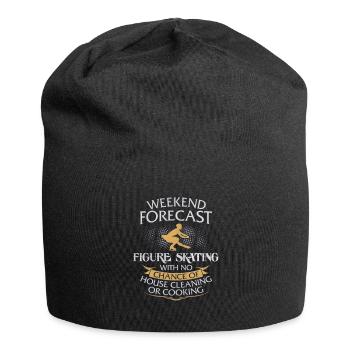 Eiskunstlauf Schlittschuh - Jersey-Beanie - Schwarz - Vorne